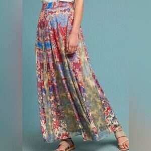 Hemant & Nandita Mixed Floral Print Skirt Small